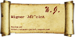 Wigner Jácint névjegykártya